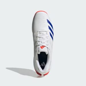 2024 Adidas 22YDS Full Spike Cricket Shoes White Blue Red