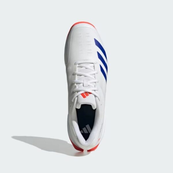 2024 Adidas 22YDS Full Spike Cricket Shoes White Blue Red